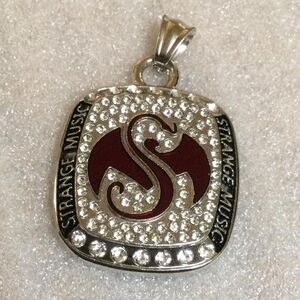 Silver and Red Strange Music Pendant